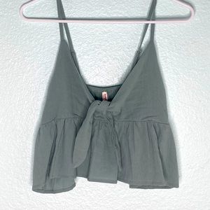 Sage green crop top